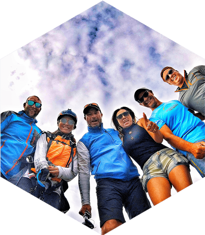 airsports crew standing in a line